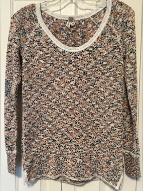Free People, We The Free Confetti Marled Scoop Neck Pullover Sweater Small S